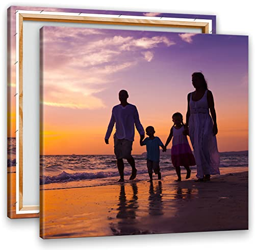 KL KUNSTLAB Ihr Foto auf Leinwand 40x40 cm SOFORT ONLINE Upload Ihr eigenes Bild auf Leinwand mit Holzrahmen - Wandbild mit Wunschmotiv - Persönliches Kunstdruck