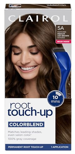 Clairol Root Touch-Up by Nice'n Easy Permanent Hair Dye, 5A Medium Ash Brown Hair Color| 100% Gray Coverage | Easy Brush Application | Matches Professional Salon Shades | Pack of 1