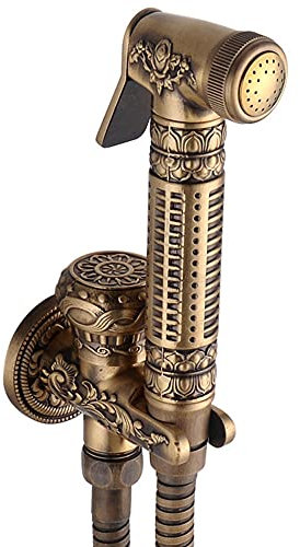 Doccino Bidet Portatile Kit Doccetta Spruzzatore per Bidet Monoforo Monocomando Acqua Fredda Dorato Handheld Bidet Doccetta Bidet Tenuto in Mano per WC-C