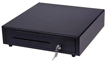 Kassenlade QUORION 330F für PC/POS Kassensysteme & Bondrucker mit 9 12 oder 24 V Anschluss RJ11 mit 8 Münz und 4 Scheinfächern, 2 Schlüsseln, robuste Erstausrüsterqualität
