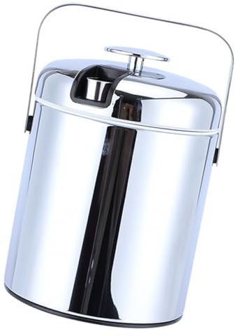 1stk Eimer Aus Edelstahl Tragbarer Eiskübel Eisbehälter Eisspeichereimer Anti-rost-eisdose Haushalt Container
