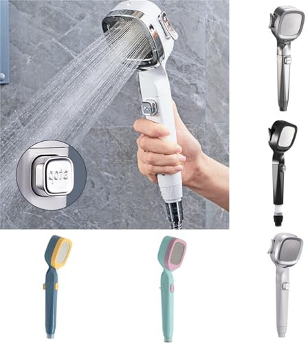 Vipomkowa 4 Modes Shower Head With Pause Built In Cartridge, Handheld Pressurized Water Saving Showerhead Built In Power Wash To Clean Tub Tile