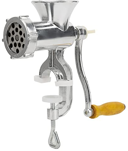 Meat Grinder Manual Meat Mincer Machine Sausage Filling Machine Aluminum Alloy Manual Sausage Maker Suitable for Grinding Pork, Beef, Lamb, Chicken, Various Spices, Pepper, etc.