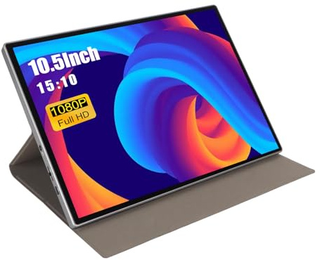 MENDUNER Portable Monitor 10.5'' FHD 1080P, Ultra-Slim Portable Laptop Monitor - IPS Display for PC, Phone, Box, PS - USB C & HDMI Connectivity, Portrait Mode External Mobile Screen