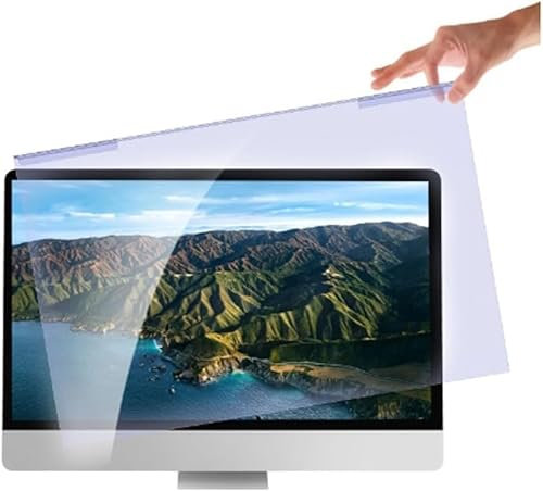 ERVDKXCOI Laptop Privacy Shield, Removable Computer Privacy 12-27 Inches Universal Blue Light Blocking Screen Suitable For Monitor,Easy Hanging Desktop Monitor Screen Protector(27″ 16:9(659 * 396mm))