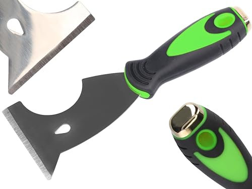 ToolSpace Spatule multifonctionnelle, spatule, grattoir, spatule, grattoir, grattoir de peinture, dissolvant pour autocollant de peinture, acier de haute qualité, poignée ergonomique