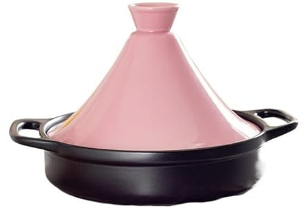 YATINGZHANG Casserole Tagine Pot Gradual Powder Clay Pot For Cooking,Cookware Pots, High Temperature Clay Rice Casseroles Casserole Dish(8.5 inch pink)