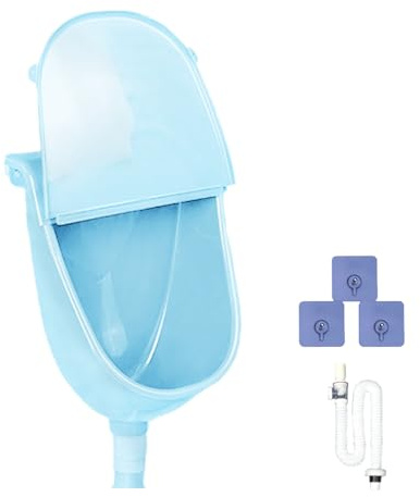JINGSHIQIAOPL Wasserlose Urinal mit Deckel, Kunststoff Urinale für Männer mit Spülfunktion für den Außenbereich, Urinabscheider für Zuhause, Wohnheim, Garten, Wohnmobil, Geruchsneutrales Design(Blue)