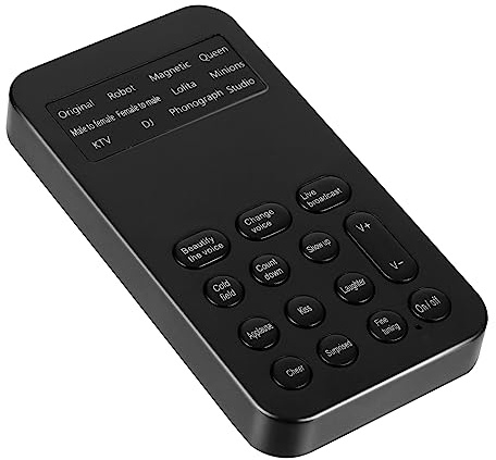 POPETPOP Mini Carte Son USB Noire Abs 8 Effets Sonores pour Changement de Voix et Réglage Fin, Compatible PC et Téléphone, pour Diffusion en Direct et Divertissement