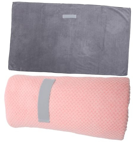 Pack Saugfähiges Haarhandtuch aus Coral Fleece, Rosa | Strap Design, Leicht und Tragbar, für Spas und Pools, 2 Stück für Frauen und Mädchen