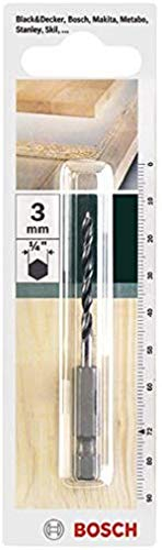 Bosch 2609255147 - 3millimetri punta per legno diametro esagonale gambo