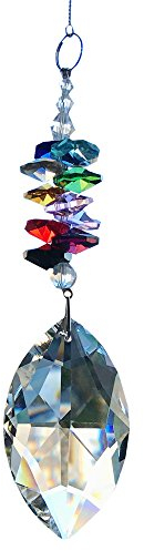 Suncatcher Kristall Prisma mit bunten Kristallsteinen Sonnenfänger Mobile L. 50cm zum Aufhängen