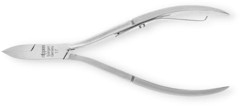 Nippes Solingen Eckenzange für Nägel, 13 cm, Vernickelter Stahl, Profi Nagelzange für die Fußpflege, Fussnagelzange, Made in Germany | Fußnagelzange, für eingewachsene Nägel, Profi-Qualität, gerade Schneidkante, pflegeleicht