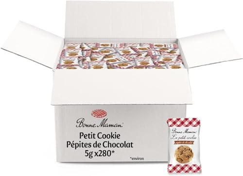 Bonne Maman - Galletas pequeñas con pepitas de chocolate - Crujientes y auténticas - Lote de 280 galletas