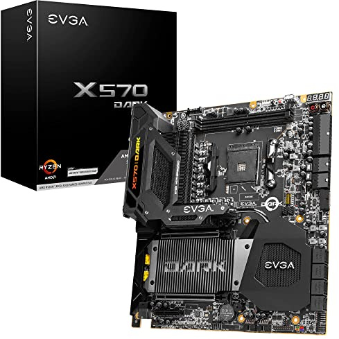 EVGA X570 Dark, 121-VR-A579-KR, AM4, AMD X570, PCIe Gen4, SATA 6Gb/s, 2.5Gb/s LAN, Wi-Fi 6/BT5.2, USB 3.2 Gen2x2, M.2, U.2, EATX, AMD Motherboard