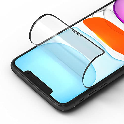 RhinoShield Protector de Pantalla Transparente 3D Impact Compatible con [iPhone 11 Pro/Xs/X] | Máxima protección y transparencia - Bordes curvados - Marco de alineación para fácil instalación