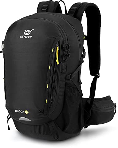 SKYSPER BOGDA 30 Wanderrucksack 30L Camping Backpack mit Rückenbelüftung & Trinksystem Trekkingrucksack aus atmungsaktivem 3D Air Mesh Polyester Camping Outdoor Wandern Rucksack…
