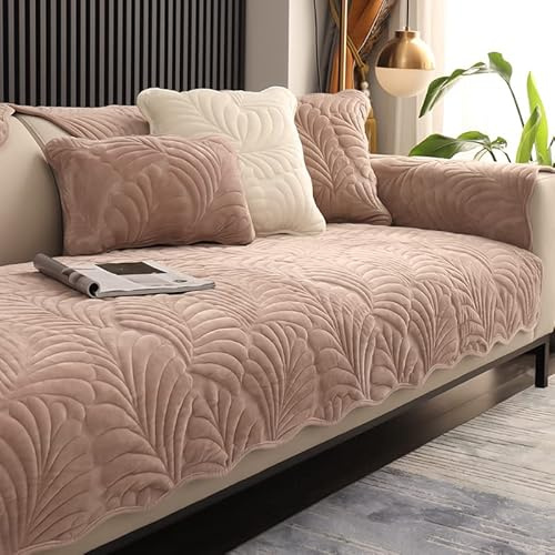 WYJHNLBEDC Sofa/Couch überzug/Sofabezug/überwurfdecke, Sofaschutz Decke | Warmer Super Weicher Samt Sofaschoner Decken rutschfest, L/U Form/Ecksofa 3/2/1 Sitzer, Sofaschutz Hund Kratzschutz Katze
