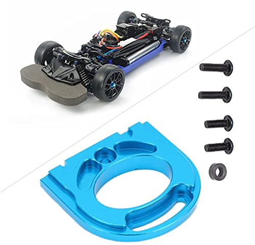 RC Metal Motor Mount, Aluminium Motor Holder, TT02 Motor Mount, Metal Aluminium Alloy Motor Mount for TT02 1/10 RC Car Upgrade Accessories(Anodised Blue)