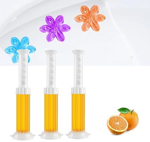 Toilettengel-Stempel, 3er-Pack/36 Toilettenstempel, Toilettenschüssel-Stempelgel, Toilettengel-Nachfüllungen, Toiletten-Refresh-Blumenduftgel, inklusive Spender und Gel, hält eineinhalb Monate