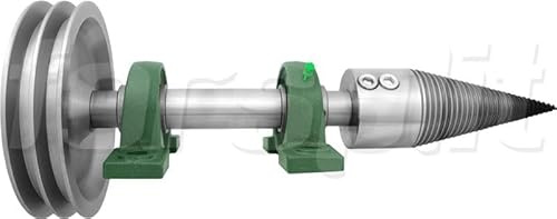 Drillkegel Kegelspalter Holzspalter Bausatz Set / 150mm Drillkegel + Lager + Welle + Keilriemenscheibe NEU