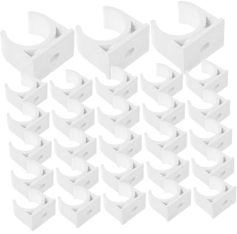 jojofuny 50pcs Clamps u Shape Clamp PVC Band for Corrosion Resistance Easy to Install Fit for Thin Wall Hoses