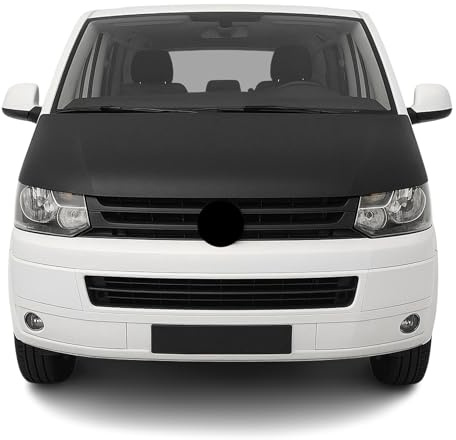 Haubenbra Bonnet Bra Steinschlagschutz kompatibel mit VW Transporter T5 2010-2015 Schwarz