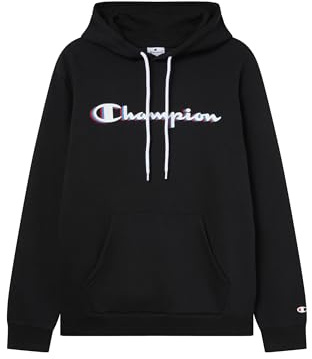 Champion Legacy Man - Sudadera con Capucha para Hombre, con Logotipo Grande, Color Negro, Talla M, Negro (Kk001), M