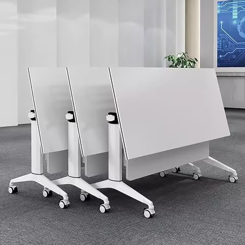Mobile Konferenztische mit leisen Feststellrädern, zusammenklappbar, rechteckig, Meeting-Seminar-Tische für Büro und Klassenzimmer