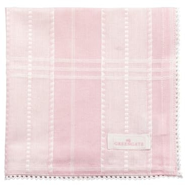 GreenGate Annica Stoffserviette mit Spitze Pale pink 40x40cm