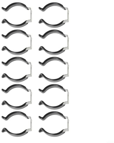 EpheyFIF Federklemmen, Feder-Frottee-Clips, Metall-Frottee-Clips, schmale Basis, Werkzeug, Feder-Frottee-Clips, Rohrschelle, robustes Werkzeug (25 mm), 10 Stück