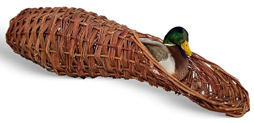 GARTHEIN Entennest Weidenkorb 95 cm - Brut- und Nisthilfe für Wildenten – Natürliches Entenhaus für Garten, Teich & Naturschutz – Handgeflochten, wetterfest & nachhaltig aus Weidengeflecht
