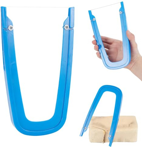 HOBBIESAY 1Pc Pottery Clay Wire Cutter Dodger Blue Clay Cutting Tools Ceramic Cut Off Tools Hand Pottery Supplies for Artists Cutting Mud Handcraft