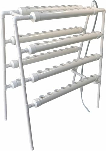 Sistema di Coltivazione idroponica Sistema di Coltivazione idroponica 70 Sito per Piante Sistema di Coltivazione idroponica trapezoidale a 8 Tubi con Pompa dell'Acqua da 110 V, Spugna per pi