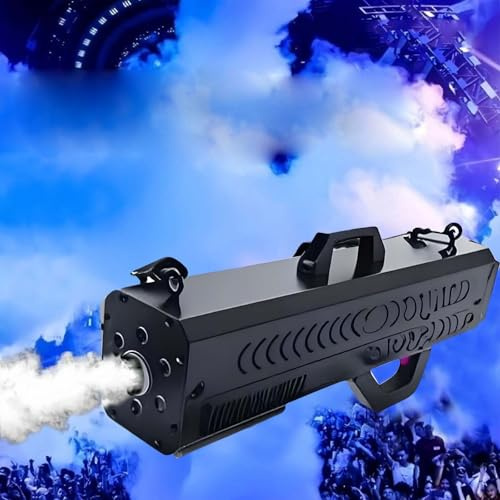Canon à FuméE Portatif Avec éClairage Led, Machine à FuméE Automatique Pour SoiréEs, 1500 W, RéServoir De 0,3 L, Machine à FuméE Pour ScèNe, Pour Dj,DiscothèQue,Mariage,Spectacles En Direct,Black