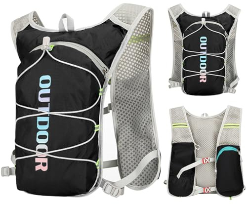 DAVBNM 12L Running Backpack Lightweight Hydration Vest for Men & Women, Lightweight Hydration Backpack with Reflective Design, Ideal for Cycling, Perfect Running Water Vest and Cycling Rucksack