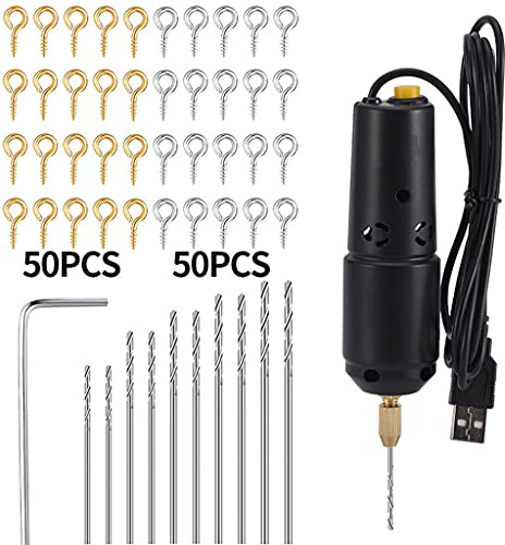 Electric Hand Drill Tools Set Electrical Pin Vise Kit With 10 Pcs Drill Bits For Resin Jewelry Making Electric Sets For Adults