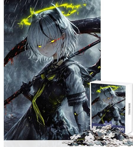 Puzzle da 1000 pezzi per adolescenti ragazza anime con falce gioco rilassante regalo di compleanno giocattolo educativo che aiuta ad allenare il cervello (38x52cm)
