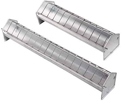 Legehennentrog 50 cm verzinkt - Futtertrog für Hühner Enten