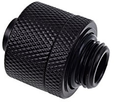 Alphacool Eiszapfenanschluss gerade G1 / 4 Zoll AG auf 16/10 mm - Schwarz