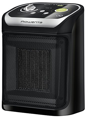 Rowenta SO9265F0 Radiateur Soufflant Céramique Mini Excel Eco Safe Chauffage d’Appoint 2 Réglages Température Chaud Mode Economie Energie Ventilation Froid Ventilateur 1800W Noir
