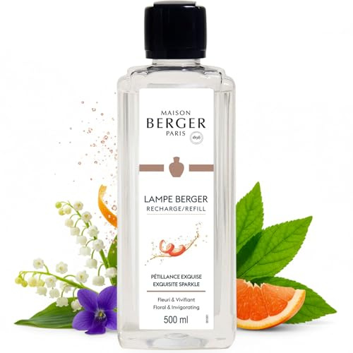 MAISON BERGER Lampe Berger Nachfüllung Sprudelnde Lebensfreude, 500 ml | Nachfüllung Sprudelnde Lebensfreude 500 ml für Lampe Berger Katalyse-Duftlampe, ca. 80 h