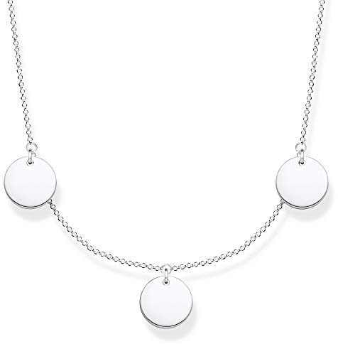 THOMAS SABO Kette mit drei Coins silber 925 Sterlingsilber