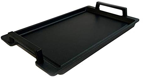 Harecker Teppanyaki Platte 41×24×2,5 cm Aluguss | glatt, Antihaft ohne PFOA | für Induktion, Gas, Ceran & Elektro | backofenfest bis 240 °C | Made in Germany