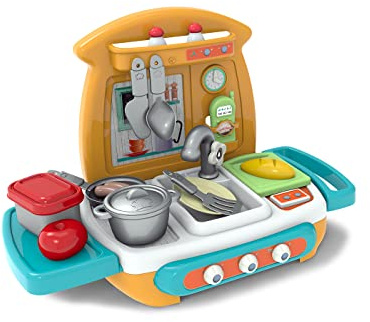 Chicos - Cucina Giocattolo | Giochi cucina bambini | Set cucina | Include più di 15 accessori cucina bambini | Cucinino giocattolo | Consigliato A Partire da 18 Mesi (84001)