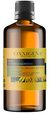 Oxxigena - Olio (Oleolito) di Arnica Montana 100% Puro e Naturale, Confezione da 500 ml, Olio Ideale per Miscele di Massaggio contro Slogature, Contusioni o Dolori, Utile sulla Pelle Impura e Irritata