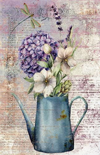 Zita´s Creative Rispapper A4 - Still Life with anem. Motivhalmsilke, halmsidenpapper, decoupage papper