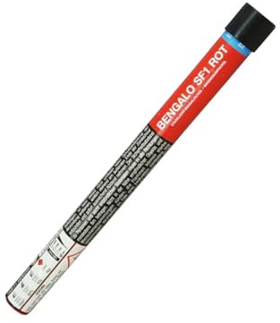 Funke Bengalfackel Handfackel Bengalo Bengalfeuer Titan-Funken Vulkan Lanzenlicht Fontäne Feuerwerk 60 Sekunden (1 Fackel, Rot)