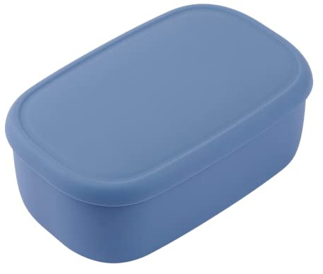 BLUE GINKGO Large Silicone Container - Large Silicone Food Storage Container with Lid | BPA Free, Airtight, Dishwasher and Freezer Safe (47oz) - Blue L