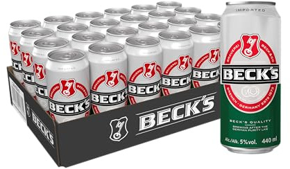 Beck's Pils Birra Lattina, Cassa, Pacco da 24 x 44 cl